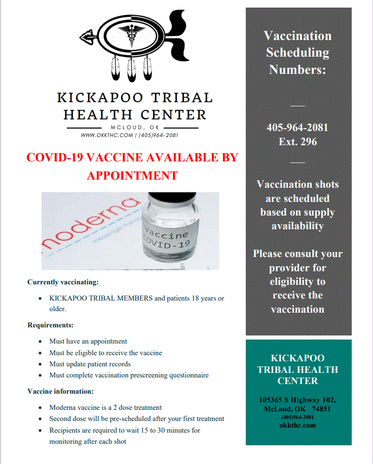 Kickapoo Behavioral Health Capture-vac-1-1 – Kickapoo Tribal Health Center