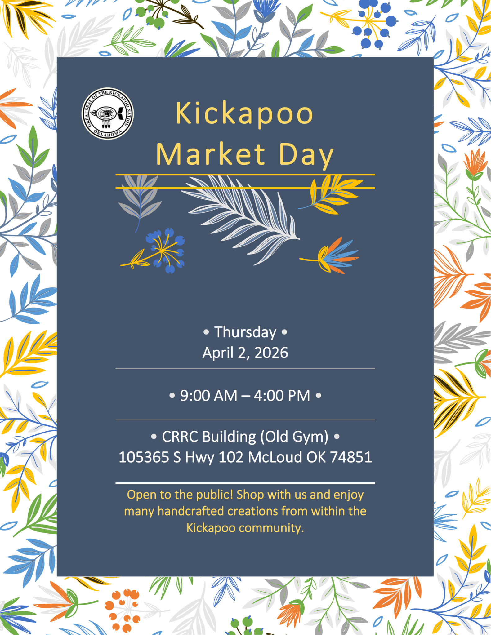 Kickapoo Present Day Kickapoo Market Day 2026 – Kickapoo Tribal Health Center